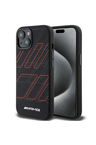 MERCEDES Husă AMG din silicon cu model diamant mare MagSafe pentru iPhone 15/...