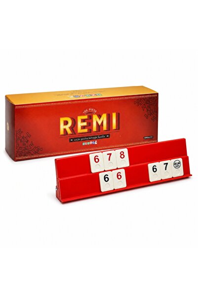 Avaleea Joc Remi Clasic Din Lemn Cu 104 Piese Pentru Copii Si Adulti, Joc De ...