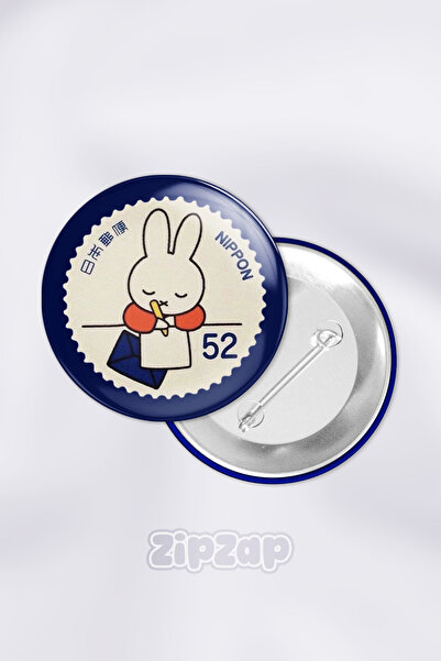 ZipZap Y2K Japon Miffy Cute Rozet Çanta Süsü Rozet İğneli Buton Rozet Seti (1...