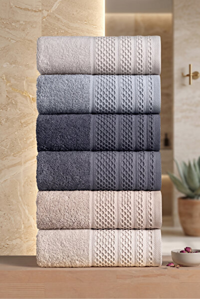 Zühre Home 6'lı 30x50 cm Petek Desenli Mutfak - El Havlusu | Yüksek Emicilik ...