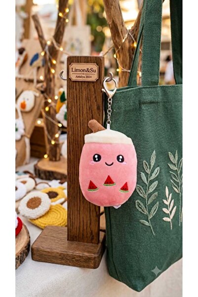 Şirin Kawaii Meyveli Peluş Anahtarlık - Sevimli Bubble Çay Çanta Aksesuarı