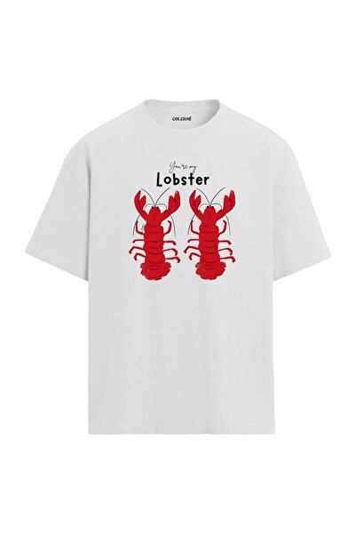 Colermi Special Lobster Printed Oversize T-Shirt for Lovers