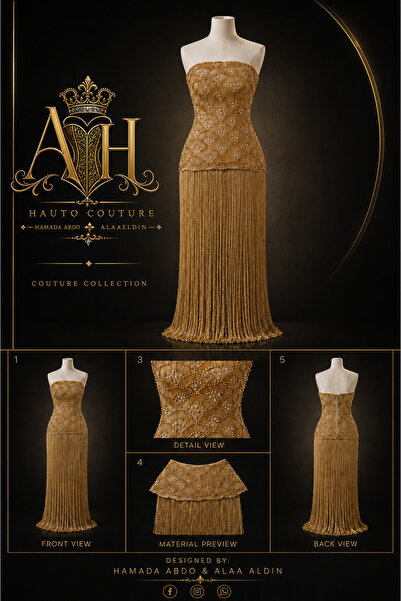 A&H Gold Evening Dress