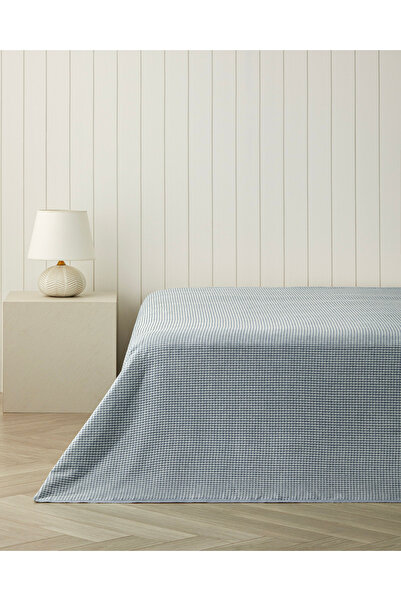 English Home Modern Grid Çift Kişilik Pike 180x220 cm Lacivert