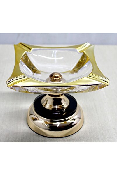 Mestore Glass Ashtray with Metal Legs Alk4879