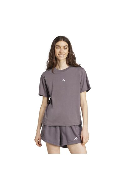 adidas Tricou de damă cu mânecă scurtă, cu logo mic, din jerseu simplu, mărim...