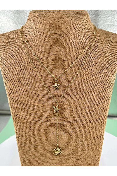 Generic Brand Steel Double Y Necklace Gold