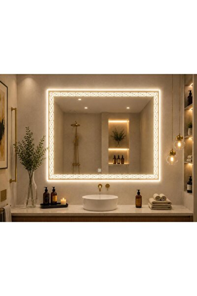 DKN Mirror Royal Chain LED Ayna - Dokunmatik Sensörlü Işıklı Banyo Aynası - D...