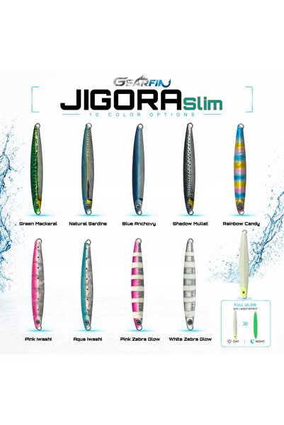 JIGORA Slim 30 Gr Jig Yem | Pink Zebra Glow