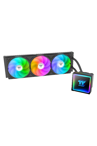 THERMALTAKE TH360 V3 ARGB CPU AIO Liquid Cooler, 360mm, 365W TDP, Black