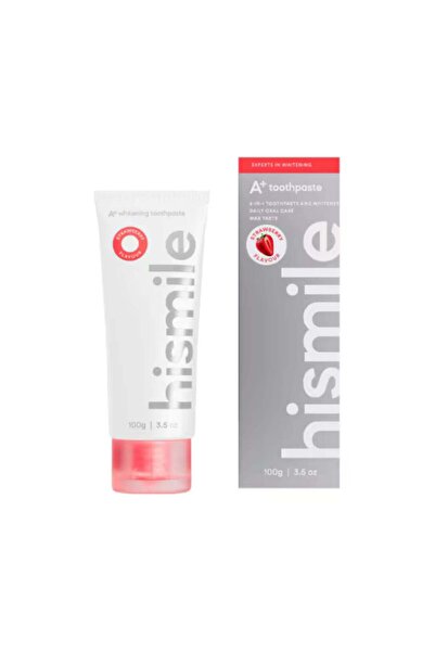 Hismile Pastă de dinți 2 în 1 cu tehnologie de albire și aromă de căpșuni, A+...