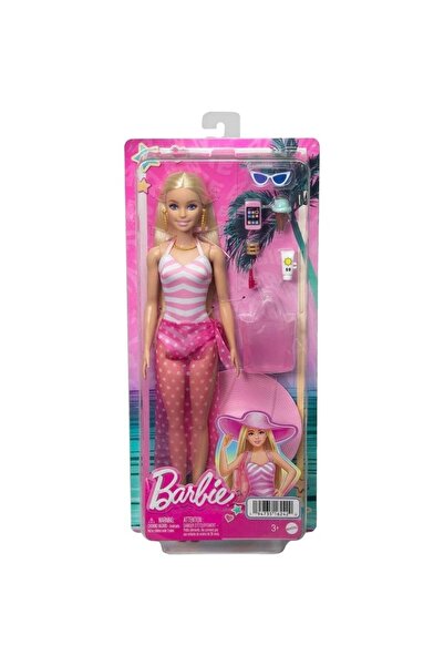 Barbie Papusa cu accesorii, Barbie, La plaja, HPL73