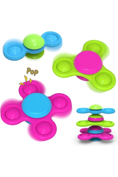OEM Jucărie Fidget Spinner Jucărie Senzorială Cu Ventuză Set 3 Piese Stelute