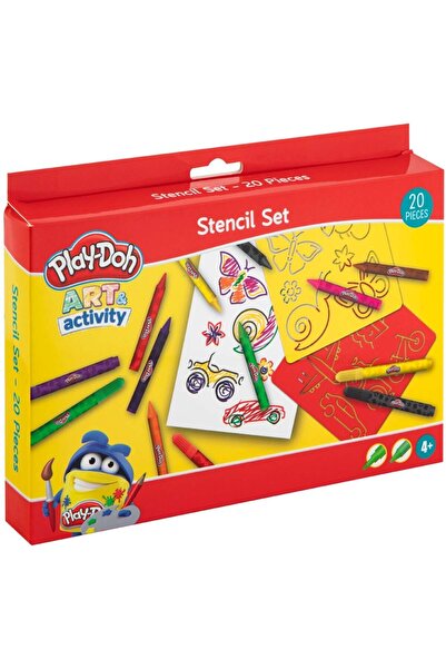 GRAFİX Set creativ, Grafix, 20 piese, 6 sabloane si 14 culori