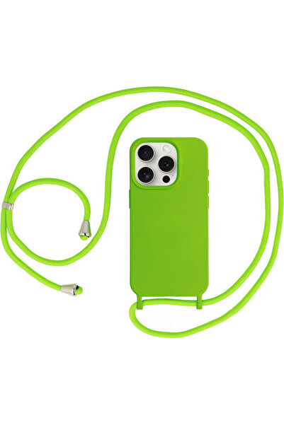 OEM Θήκη Πλάτης Σιλικόνης με Λουράκι Πράσινη (iPhone 13 Pro)