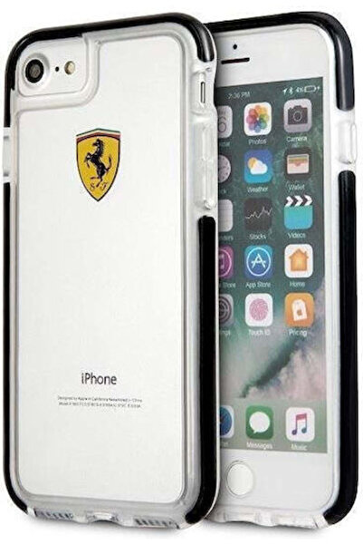 Ferrari Πίσω Κάλυμμα Πλαστικό Διαφανές (iPhone 8/7) Κωδικός: FEGLHCP7BK