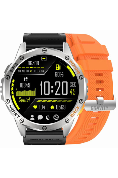 Gravity SMARTWATCH BĂRBĂTESC GT24-4 - LANTERNĂ, CUREA SUPLIMENTARĂ (sg033d)