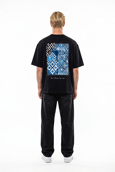 Respire Tricou supradimensionat brodat FFB negru