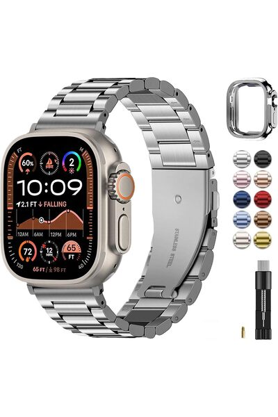Fullmosa Metal Kordon ve Kasa Koruma Seti 49mm – Apple Watch Ultra 3 / Ultra ...