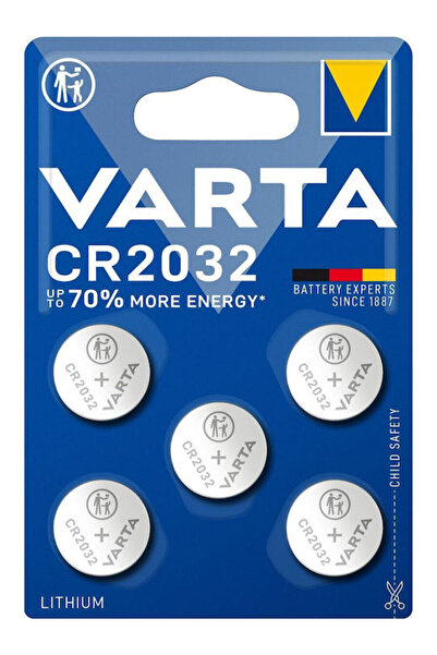Varta Μπαταρία ρολογιού λιθίου CR2032 3V 5 τεμάχια