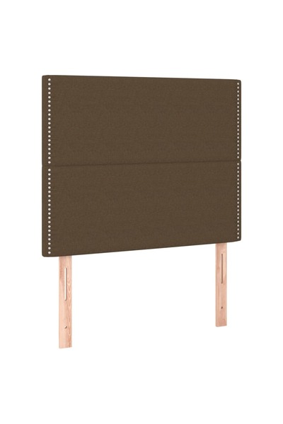 vidaxl Tăblie de pat maro închis 100x5x118/128 cm, material textil