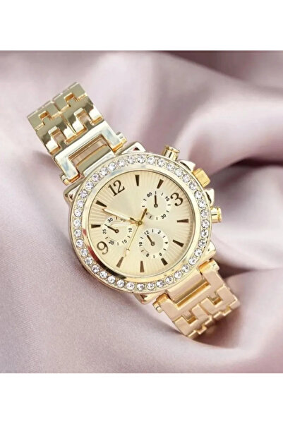 ALKASAZ Elegant and Stylish Special Design Metal Wristwatch with Zircon Stone