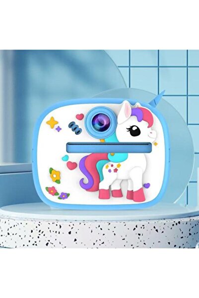 Chinastore Children's HD Dual Camera Polaroid Print Camera - Poly Blue