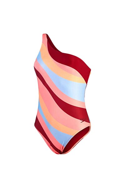 SPEEDO Costum de baie întreg pentru femei: Costum de baie asimetric imprimat 34