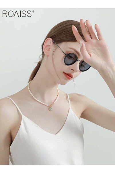 ROAISS Womens Polarized Round Sunglasses UV400 Protection Sun Glasses Black M...