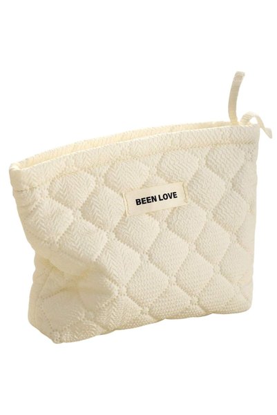 OEM Cosmetic bag, beige, Polyester, 16.5 x 13.5 cm
