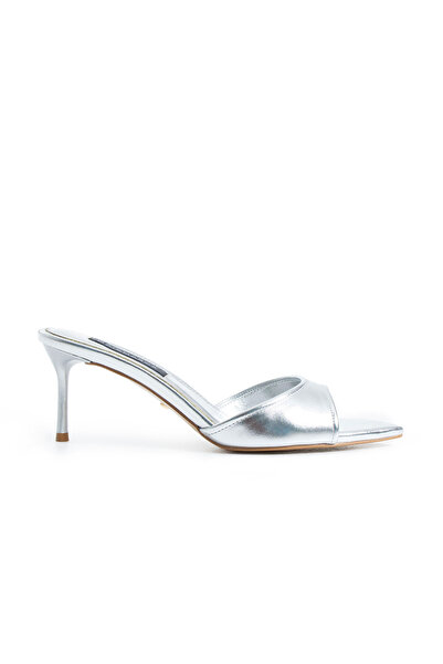 MaiaMarca Mirelle Heeled Slippers - Silver