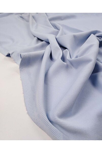 Kumaş Parça قميص Uçuk Blue Kaşkorse من القماش المضلع المرن الناعم للجسم والبل...
