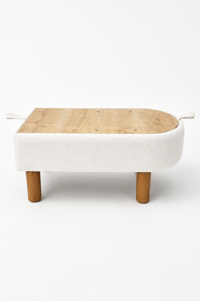 Zem Foster Sandıklı Mekanizmalı Orta Sehpa/Bench, Kırık Beyaz