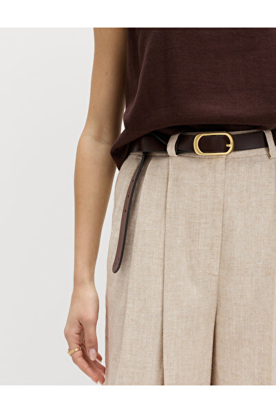 Marks & Spencer Keten Karışımlı Wide Leg Pantolon