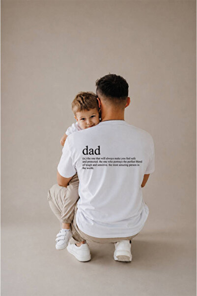genosha Father's Day Gift, Father-Child Combination, 100% Cotton Oversize T-S...