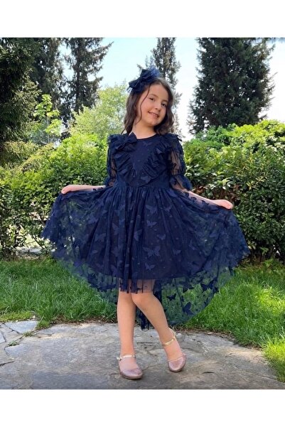 gnygiyim Girl's Butterfly Detail Evening Dress