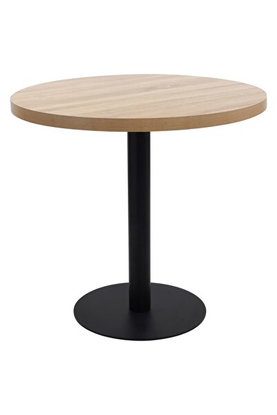 vidaxl Masă de bistro, maro deschis, 80 cm, MDF