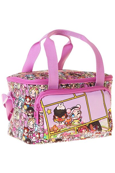 KAUKKO Kids Two-Compartment Thermo School Lunch Bag - Nagy Printed Pink Color...