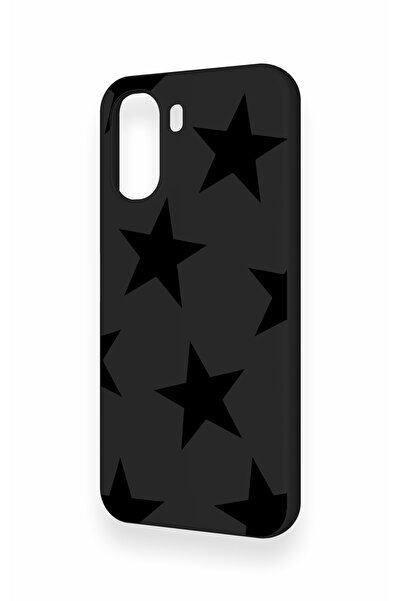 Vip Case Oppo A6T Uyumlu Siyah Star Desenli Silikon Kılıf
