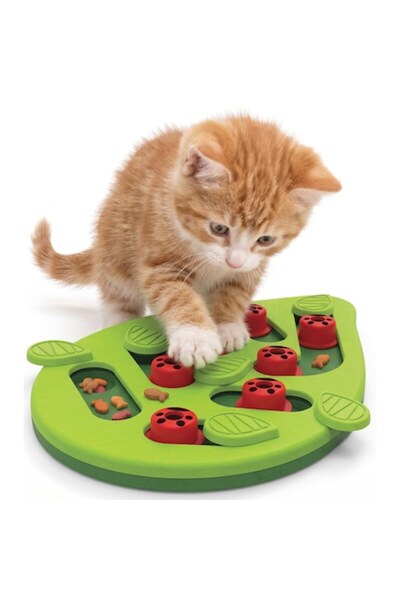 AUROV AV Centru de Joaca si Vanatoare, pentru Pisici, Puzzle Interactiv cu 16...