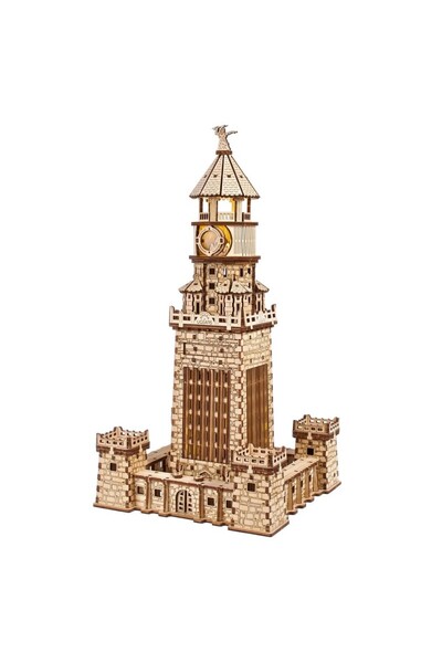 Ugears Puzzle 3D, Model Farul din Alexandria, Ugears, lemn, 340 piese