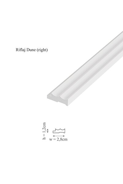 Manavi Profil dreapta riflaj decorativ 3D, Dune R, 2.8x1.2x270 cm,