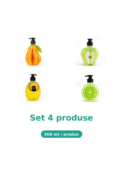 Tasty Set 4 Produse Tasty, Mix Pepene Galben, Mar Piele Sensibila, Ananas, Lime