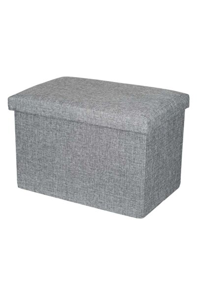 OEM Taburet gri cu spațiu de depozitare, 45x30x30 cm, MDF, practic pentru liv...