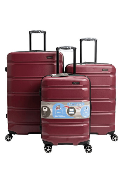 Olympia طقم حقائب سفر، 3 قطع، موديل HE-6100، مقاسات 28/24/20، مادة ABS، لون ب...