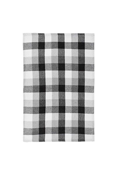 OEM Prosop Pentru Pahare din Bumbac, Alb, Model Carouri, 60x40cm