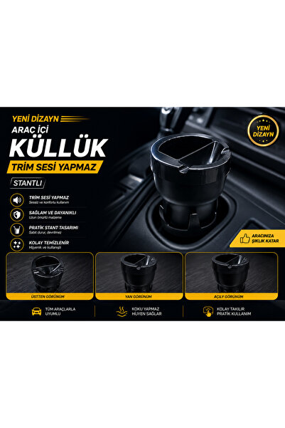 YMÇ DETAILING & AUTOMOTIVE Araç İçi Küllük Trim Sesi Yapmaz Yeni Dizayn Stantlı