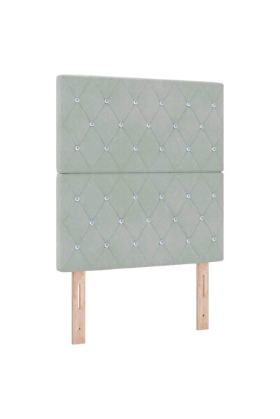 vidaxl Tăblie LED cu lumini cu bandă LED Gri deschis 80 cm Poliester