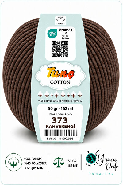 Tunç Cotton Amigurumi Punch Çanta ve Örgü İpi 50 Gr 162 metre %55 Pamuk %45 A...