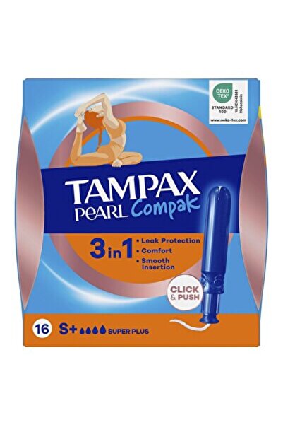 TAMPAX بيرل كومباك تامبون سوبر+ 16 قطعة